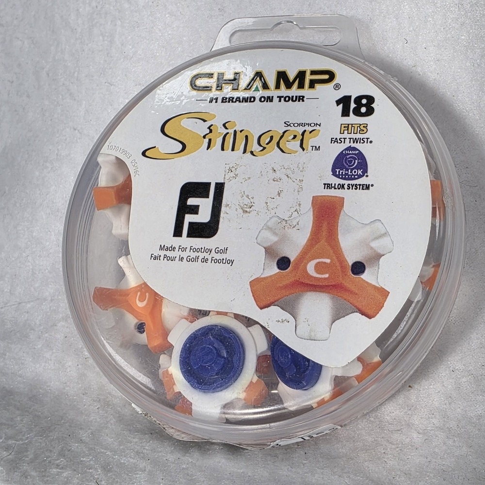CHAMP Footjoy Stinger Soft Golf Spikes 18 Pcs Blue Orange & White Blue